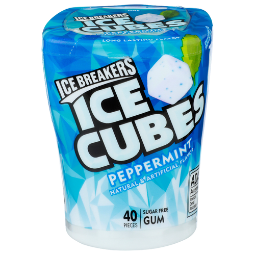 Ice Breakers Cubes Peppermint Sugar Free Gum - 40 Count