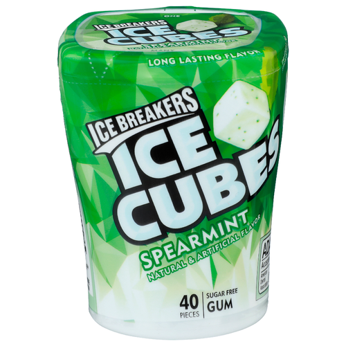Ice Breakers Cubes Spearmint Sugar Free Gum - 40 Count