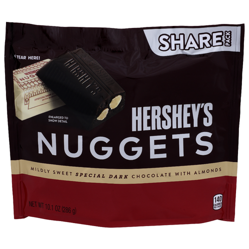 Hershey's Nuggets Share Pack Mildly Sweet Special Dark Chocolate With Almonds - 10.1 Ounce