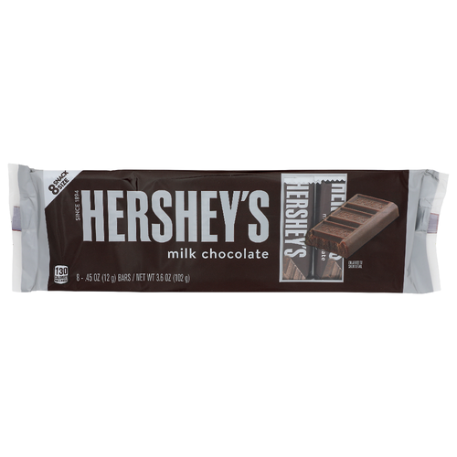 Hershey's Milk Chocolate - 0.45 Ounce - 8 Count