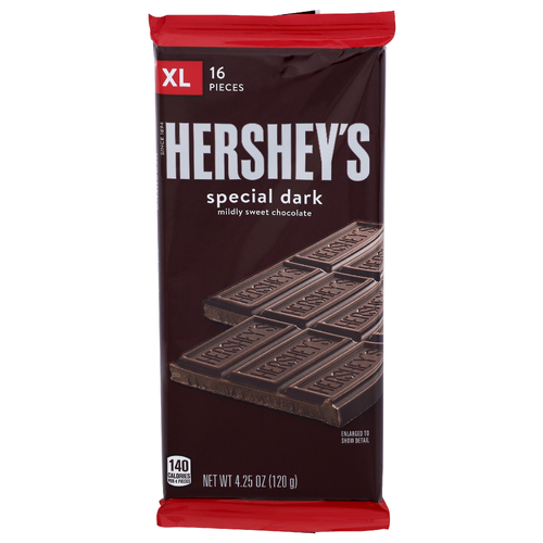 Hershey's Special Dark Xl Mildly Sweet Chocolate - 0.266 Ounce - 16 Count