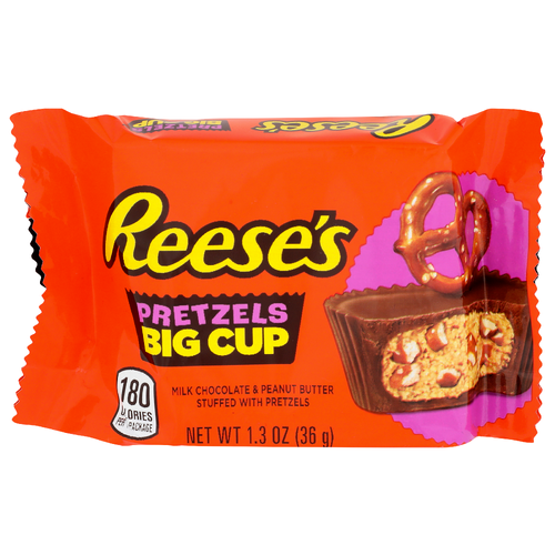 REESE's Milk Chocolate & Peanut Butter Stuffed With Pretzels Big Cup - 1.3 Ounce Image 1 of 4