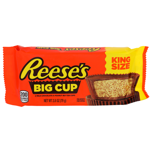 Reese's Milk Chocolate & Peanut Butter Cup King Size Big - 2.8 Ounce