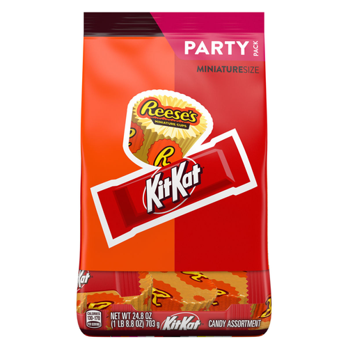 Assortments Reeses Kit Assortment Miniature Size Party Pack Sub Kat Crisp Wafers In Milk Chocolate Miniatures And Peanut Butter Cup - 24.8 Ounce