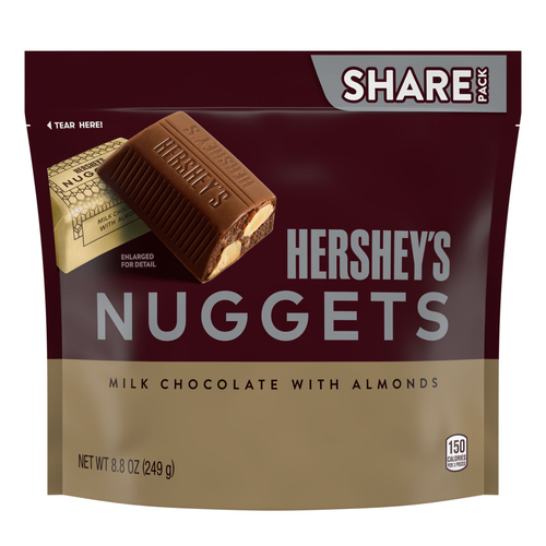 HERSHEY'S NUGGETS Share Pack Milk Chocolate With Almonds Candy - 8.8 Ounce