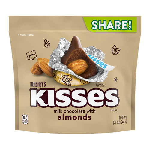 HERSHEY'S Share Pack Milk Chocolate With Almonds Candy - 8.7 Ounce