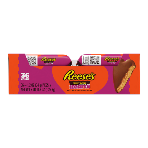 Reese's Milk Chocolate Peanut Butter Hearts - 36 Count