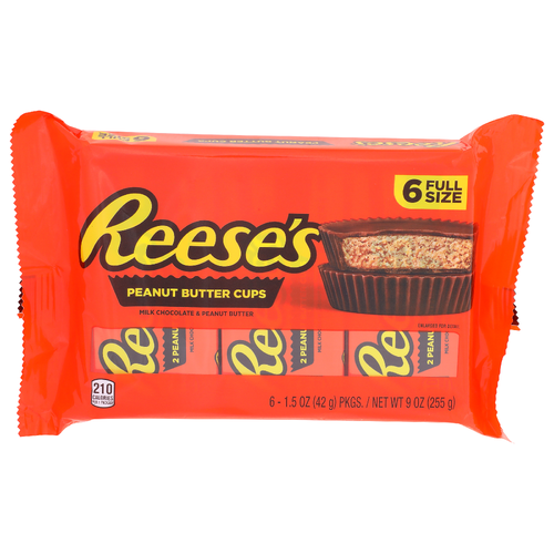 Reese's Milk Chocolate & Peanut Butter Cups - 1.5 Ounce - 6 Count