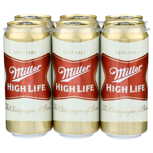 Miller High Life Beer - 16 Fluid Ounce - 6 Count