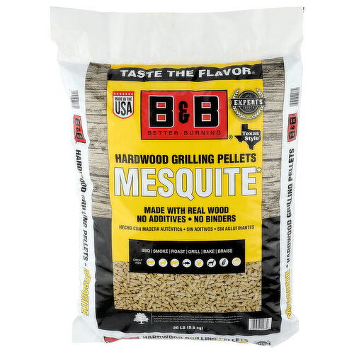 b And Mesq Wood Pellets 20 Lbs - 20 Pound