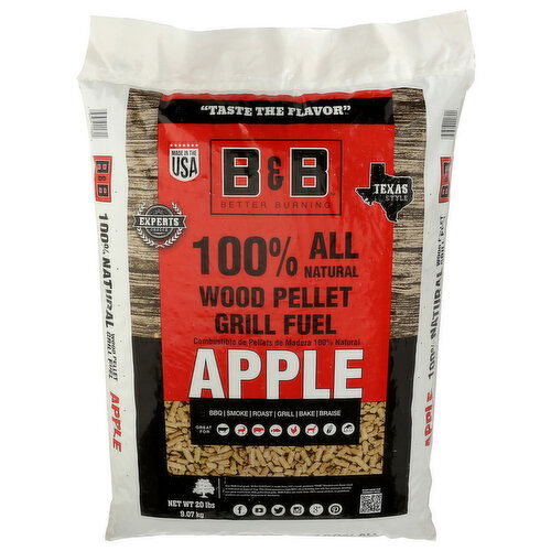 B & B Apple BBQ Pellets Bg - 20 Pound