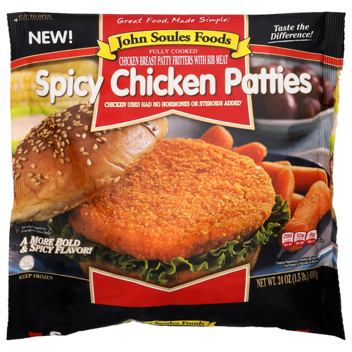 John Soules Foods Spicy Chicken Patties - 24 Ounce