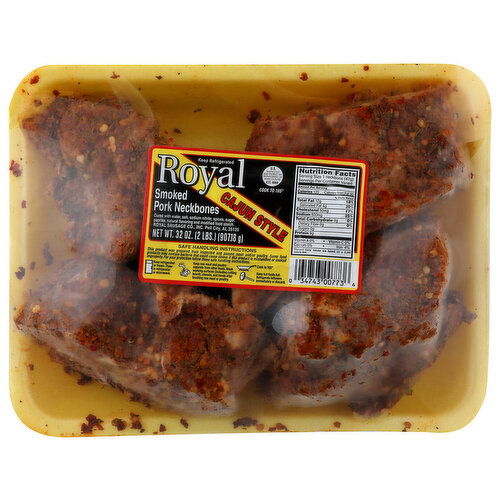 Royal Cajun Smoked Pork Neckbones - 32 Ounce