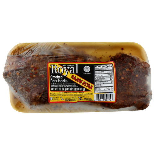 Royal Cajun Smoked Pork Hocks - 20 Ounce