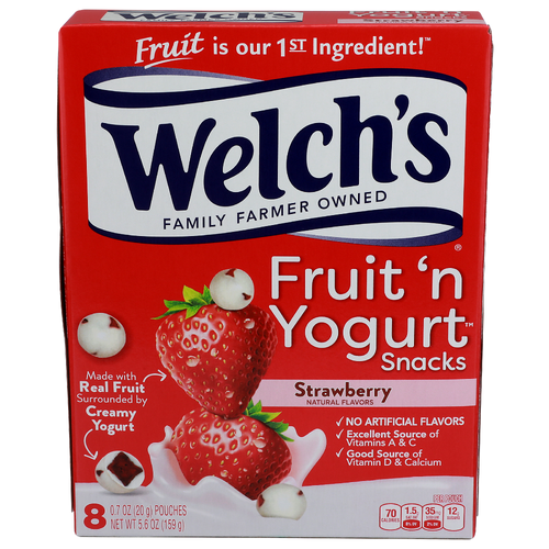 Welch's Strawberry Fruit'n Yogurt Snacks - 0.7 Ounce - 8 Count