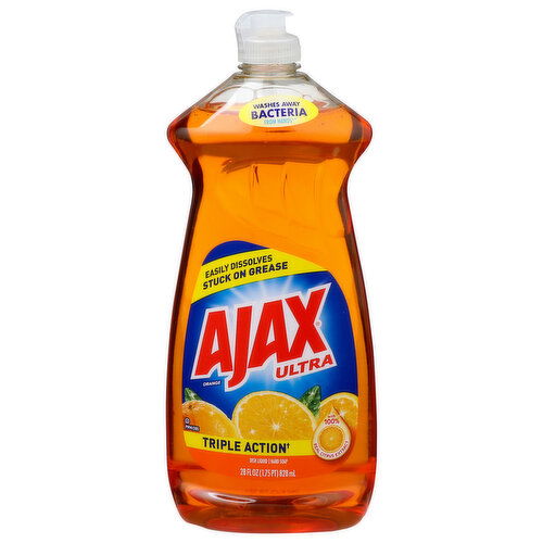 Ajax Ultra Orange Triple Action Dish Liquid__hand Soap - 28 Fluid Ounce