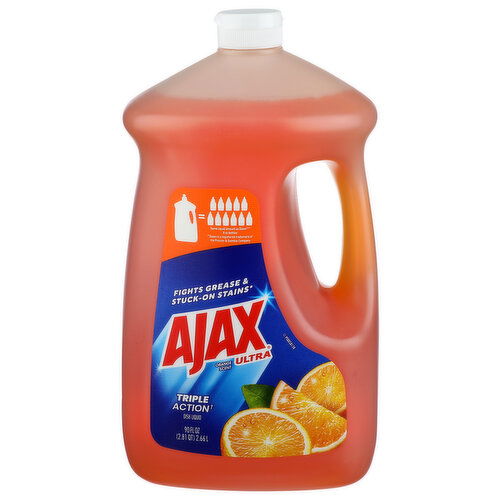 AJAX Dish Liquid Orange - 90 Fluid Ounce
