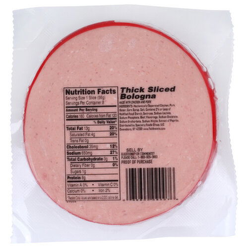 Field Bologna, Thick Sliced - 16 Ounce