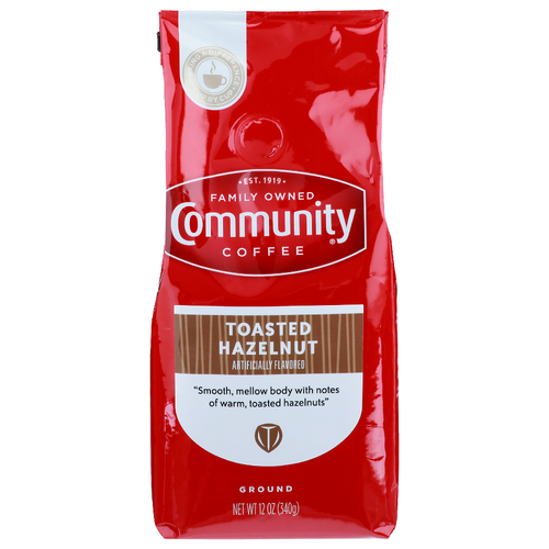 Community Coffee Toasted Hazelnut Medium Roast Ground - 12 Ounce