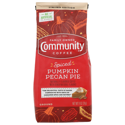 Community Coffee Pumpkin Pecan Pie Ground - 11 Ounce