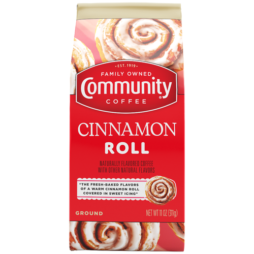 Community Coffee Cinnamon Roll Medium Roast Ground Coffee - 11 Ounce
