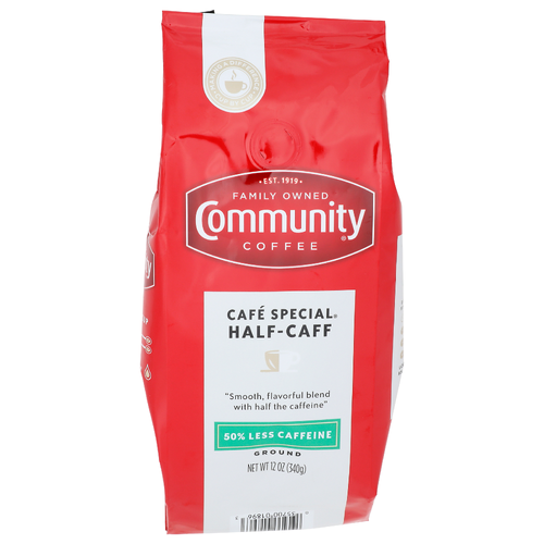 Community Coffee 50% Less Caffeine Cafe Special - 12 Ounce