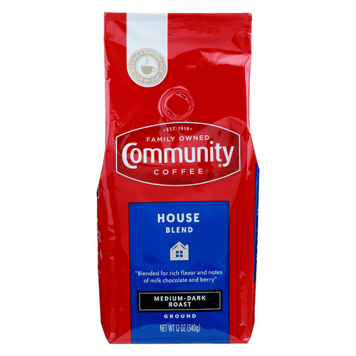Community Coffee Medium-Dark Roast House Blend - 12 Ounce