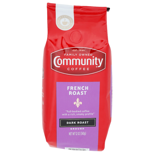 Community Coffee French Roast Ground Dark - 12 Ounce
