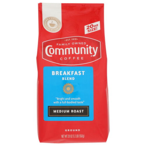 Community Coffee Breakfast Blend Medium Roast Ground - 20 Ounce Image 1 of 2