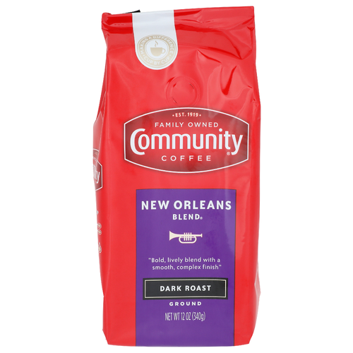 Community Coffee Dark Roast Ground New Orleans Blend - 12 Ounce