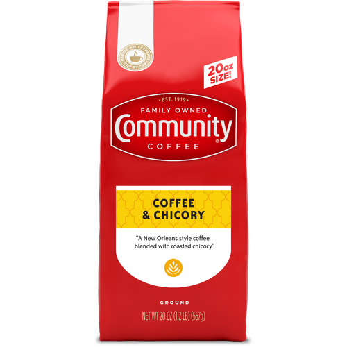 Community Coffee And Chicory Medium-Dark Roast Ground Gable Top - 20 Ounce
