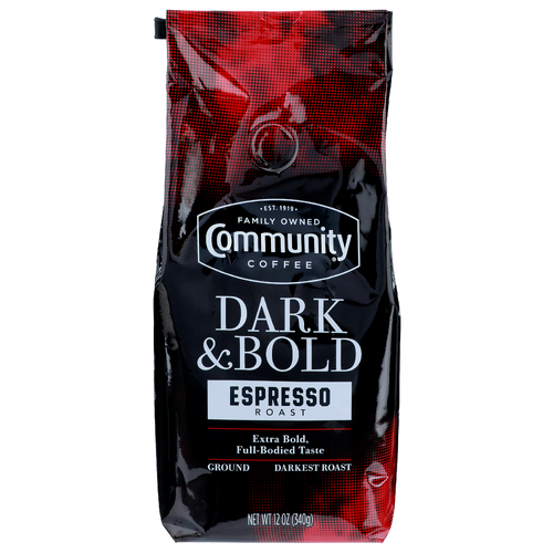 Community Coffee Dark & Bold Espresso Roast - 12 Ounce