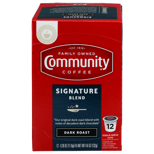 Community Coffee Dark Roast Signature Blend - 0.383 Ounce - 12 Count
