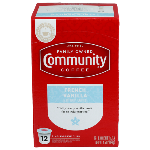 Community Coffee French Vanilla - 0.375 Ounce - 12 Count