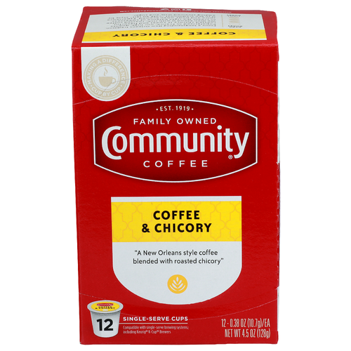 Community Coffee & Chicory - 0.375 Ounce - 12 Count