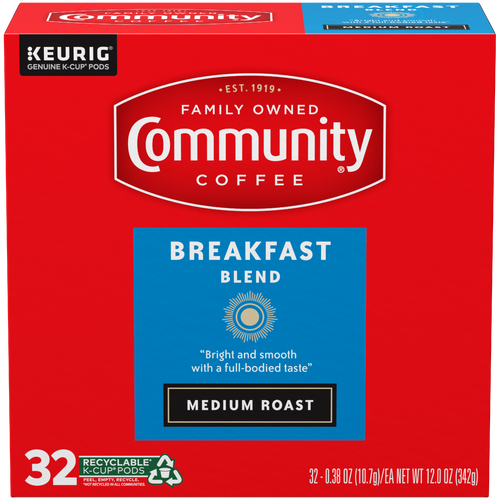 Community Coffee Breakfast Blend Medium Roast Single Serve Cups - 0.375 Ounce - 32 Count Image 1 of 2