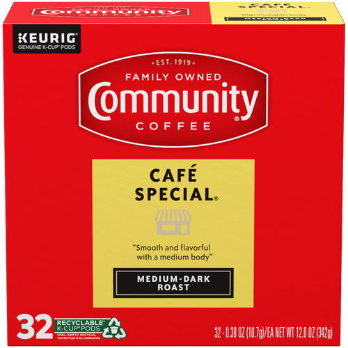 Community Coffee Café Special Medium Dark Roast Single Serve Cups - 0.375 Ounce - 32 Count Image 1 of 2