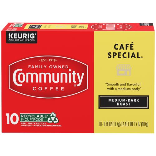 Community Coffee Cafe Special Medium Dark Roast Single Serve Cups - 0.37 Ounce - 10 Count Image 1 of 3