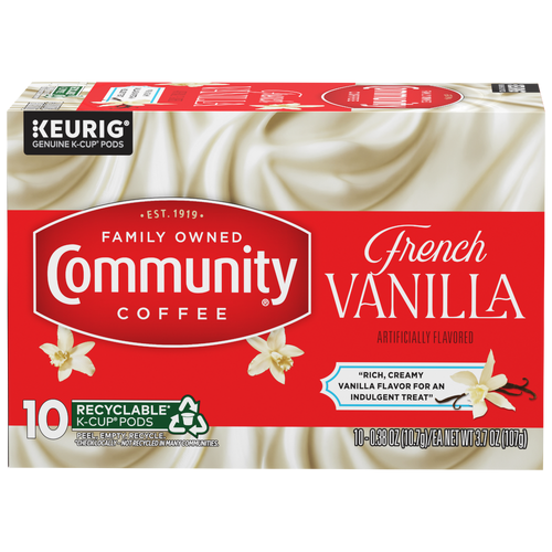 Community Coffee French Vanilla Medium Roast Keurig K-Cup Pods - 0.38 Ounce