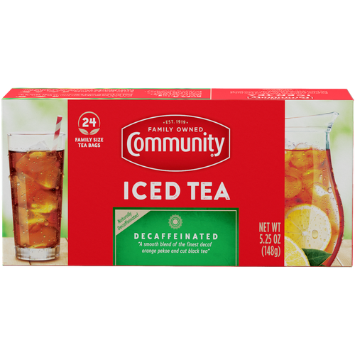 Community Coffee Decaf Iced Tea Box - 24 Count