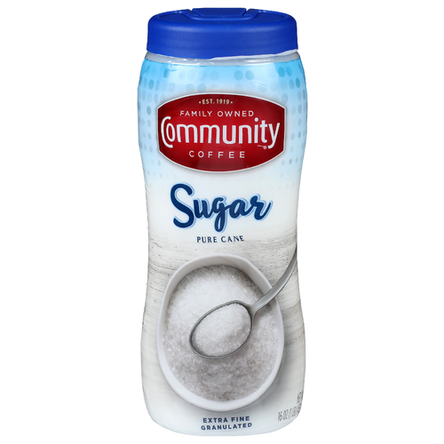 Community Coffee Extra Fine Granulated Pure Cane Sugar - 16 Ounce