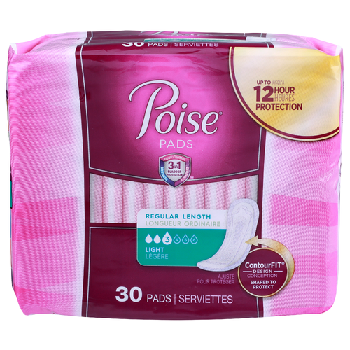 Poise Pads - 30 Count