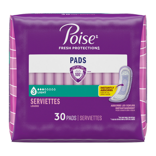 Poise Fresh Protection Light Absorbency Pads - 30 Count Image 1 of 2
