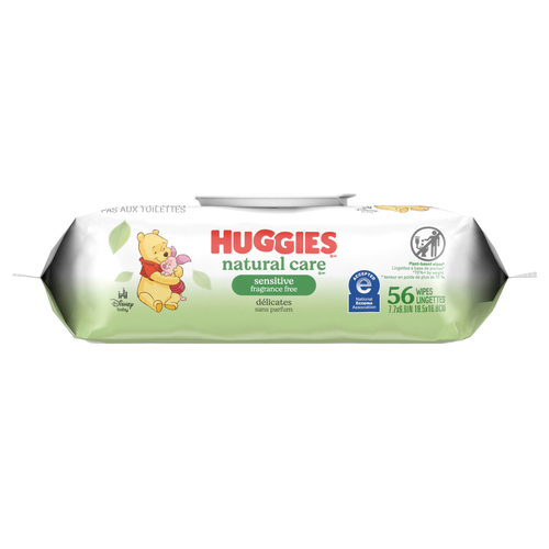 Huggies Natural Care Sensitive Fragrance Free Wipes - 56 Count Image 1 of 2