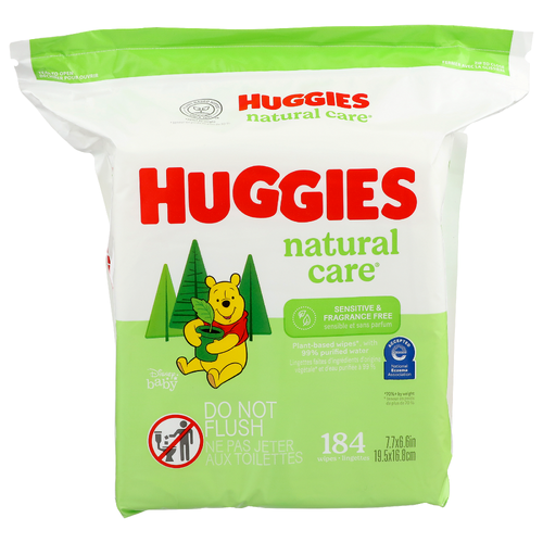 Huggies Natural Care Sensitive & Fragrance Free Wipes - 184 Count Image 1 of 3