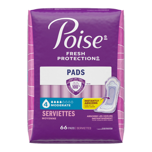 Poise Fresh Protection Moderate Absorbency Pads - 66 Count Image 1 of 2