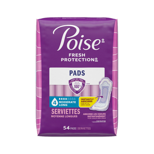 Poise Fresh Protection Moderate Absorbency Pads - 54 Count Image 1 of 2