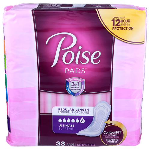 Poise Pads - 33 Count