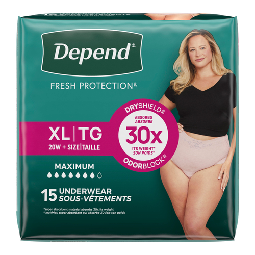 Depend Fresh Protection Maximum Absorbency Underwear For Women Size XL (20W) - 15 Count Image 1 of 2