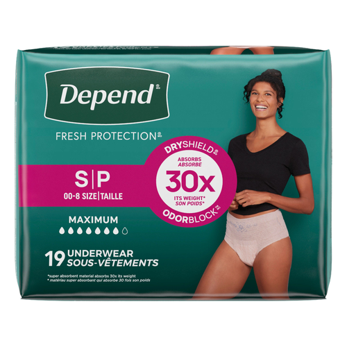 Depend Fresh Protection Maximum Absorbency Underwear For Women Size S (00-8) - 19 Count Image 1 of 2